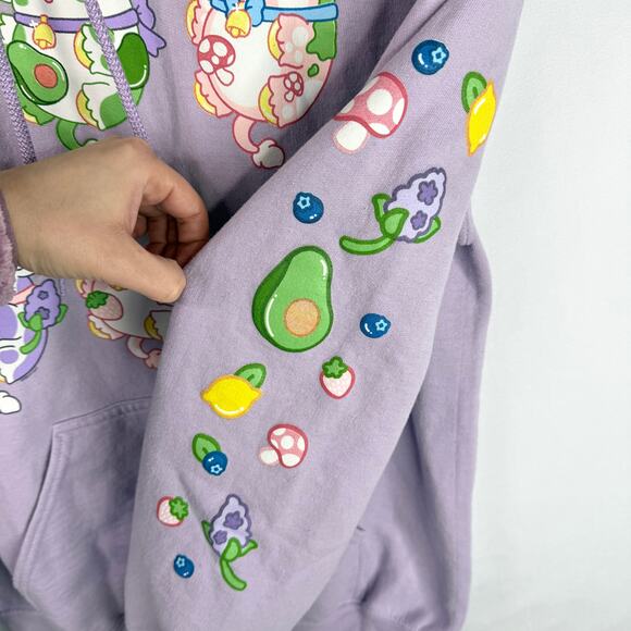 Bright Bat Purple Cow Sweatshirt Small - Picture 6 of 7